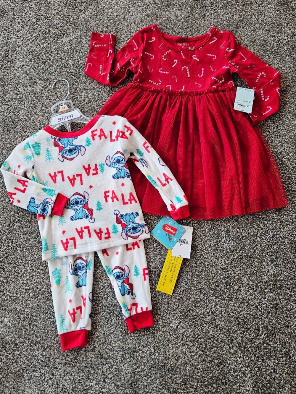 Girls 2T Holiday Bundle, Dress and PJ's NWT